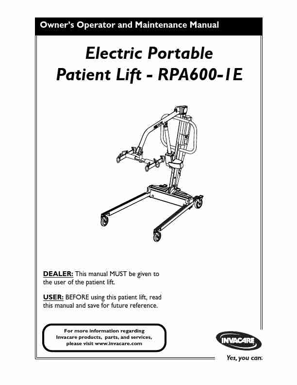 Invacare Fitness Equipment RPA600-1E-page_pdf